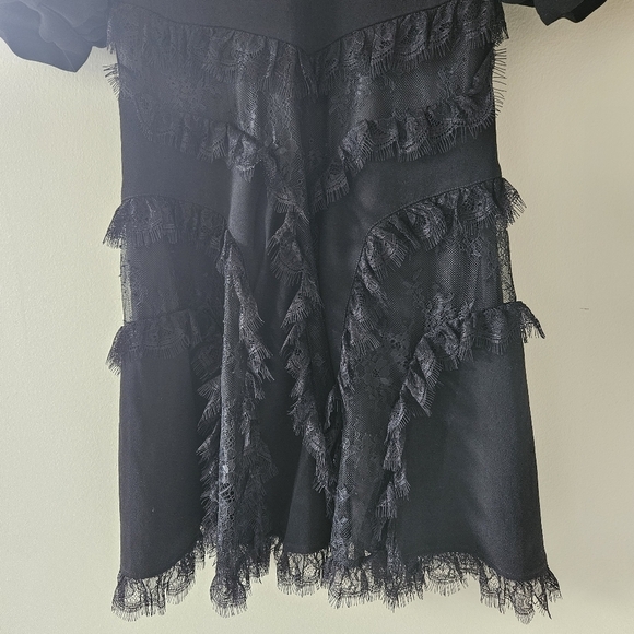 Alice Mccall Black Lace Detail Wild Heart Mini Dress - Picture 4 of 11